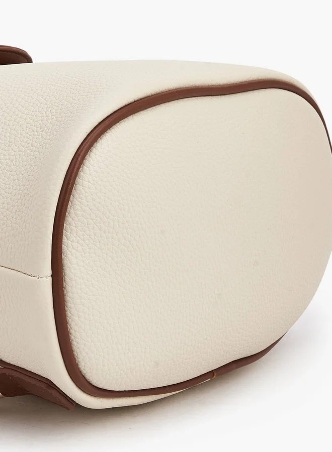 MISSY  Textured Backpack With Flap Closure  | Best Price UAE